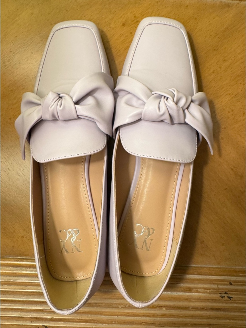 New York & Company Lilac Knot-Front Loafers - Picture 3 of 5